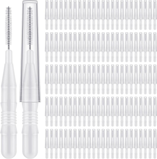 120 Pieces Braces Dental Brush Flosser, 360° Bendable Toothpick, Soft Bristles for Oral Hygiene