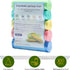 QIXINNET 4-6 100 Count Small Trash Bags Gallon, - Extra Strong & Leak-Proof, Size Expanded Fit, Colorful Degradable