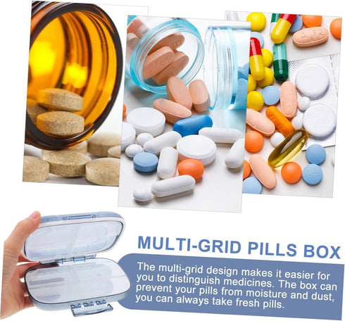 Portable Weekly Pill Organizer Large Capacity Travel Medicine Case Container for Tablets Vitamins Supplements Storage