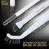 The Crown Choice Small Cleaning Brush Set: 3pcs Household Cleaning Brushes for Bathroom, Shower, Tile & Kitchen