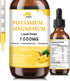 Potassium Magnesium Citrate Supplement, Magnesium Liquid Drops 1000mg with Glycinate for Calm & Immune Health