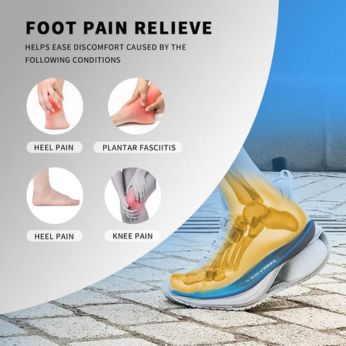 Plantar Fasciitis Relief Insoles: Arch Supports for Flat Feet, Orthotic Inserts for Foot & Heel Pain