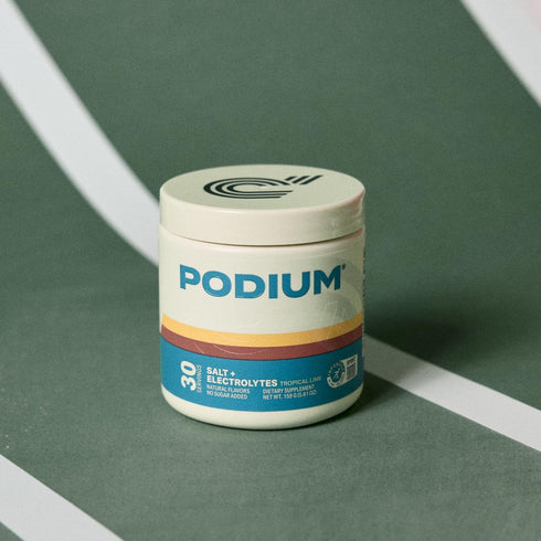 Podium Nutrition Training Salt + Electrolytes Powder, Tropical Lime, 30 Servings for Post Workout Hydration & Muscle