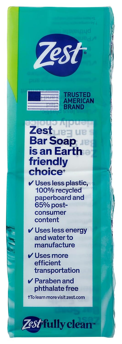 Zest 8-Bar Bath Size Soap, Aqua, 4 Ounce per Bar, 32 Ounce Total