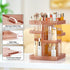 Vanity Organizer, 360 Rotating Acrylic Skin Care Organizer, Large Capacity for Countertop with Makeup Brush Holder -