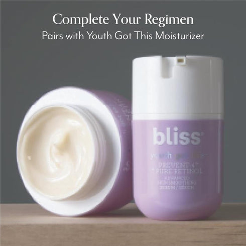 Bliss Youth Got This Prevent-4 Face Serum - Pure Retinol, Advanced Skin Smoothing, Anti-Aging, 0.67 Fl Oz, Vegan