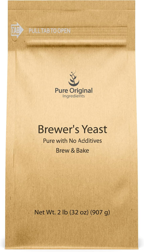 Brewer's Yeast (2 lb) by PURE ORIGINAL INGREDIENTS - Always Pure, Non GMO, No Fillers or Additives
