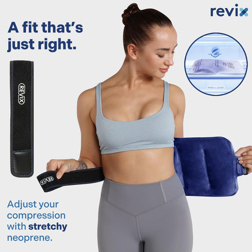 REVIX Reusable Ice Pack for Injuries - Gel for Lower Back Pain Relief, Cold Packs for Back Shoulder, Hip, Wrap Around