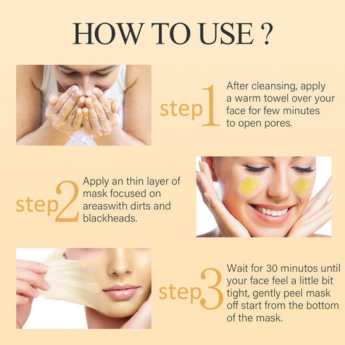SHVYOG Vitamin C Peel Off Face Mask, Deep Cleansing Exfoliating Mask for Blackheads and Large Pores