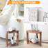 13.5in, Shower Foot Rest Acacia Wood Shower Stool for Shaving Legs, Small Foot Stool with Storage Shelf, for Inside