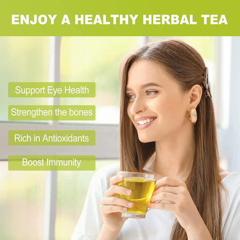 FullChea - Nettle Leaf Tea Bags, 25 Teabags, 1.5g/bag - Naturally Stinging Nettle Tea, Support Eye Health & Strengthen