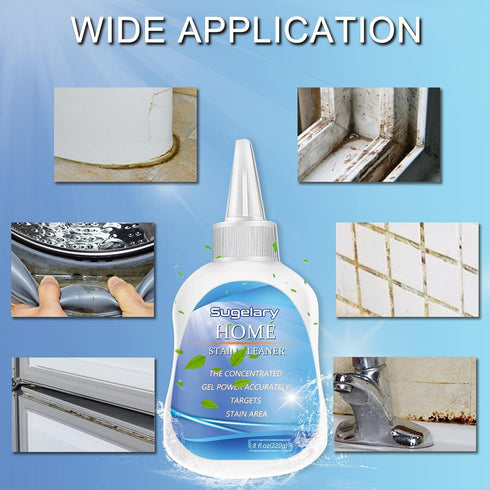 Sugelary 8Fl.oz Household Cleaner Gel for Washing Machine, Refrigerator Strips, Grout Cleaner Gel with Brush