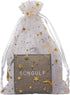 100Pcs Sheer Organza Drawstring Pouches 4x6 Inches, Stars and Moon Wedding Party Favor Gift Bags