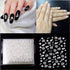 WOKOTO 90Pcs Self-Adhesive 3D Nail Art Sticker - Colorful White Black Flower Fingernail Decals with 1 Pcs Anti-Static