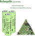 16 Packs AA 900mAh 1.2V Ni-MH Solar Rechargeable Batteries,1.2V Pre-Charged Batteries for Garden Landscaping Outdoor Solar Lights, String Lights,TV Remotes Clock Remote Control Vehicle