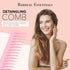 Pink Carbon Wide Tooth Comb for Curly and Straight Hair (7 inch) - Professional Detangling Comb for Styling
