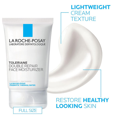 La Roche-Posay Toleriane Double Repair Face Moisturizer, Daily Cream with Ceramide & Niacinamide, Oil-Free,