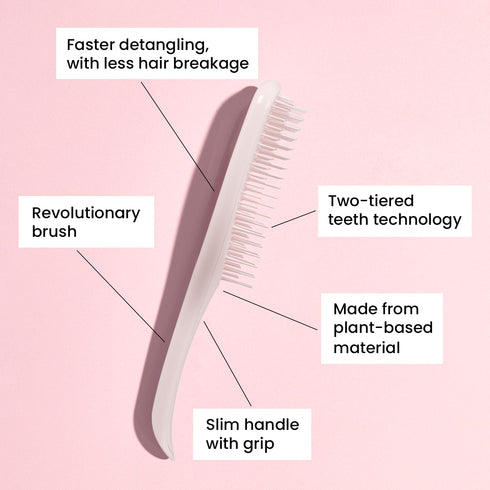 Tangle Teezer Plant-Based Ultimate Detangler Brush, Marshmallow Pink, Dry & Wet Hair Brush for All Hair Types