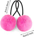 WILLBOND 16 Pieces Pom Pom Hair Ties, Elastic Fur Ball Scrunchy Band for Women and Girls Ponytail Holders