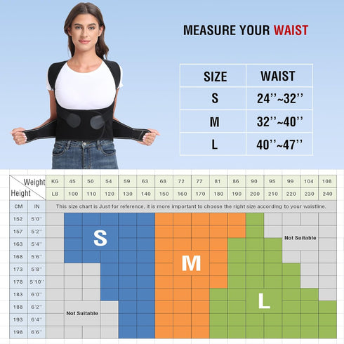 Back Brace Posture Corrector for Women and Men with Spine Alignment System for Lower Back Pain Relief