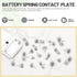 Mardatt 100Pcs Battery Springs AAA, Battery Negative and Positive Nickle Plated Conversion Spring Contact Plate