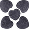 rockcloud Black Lava Rock Stone Heart Shape Pocket Stones Dyed Lava Rocks