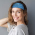 WILLBOND 10 Pcs Non Slip Wide Bandana Headbands for Women, Elastic Boho Bling Rhinestone Hair Accessories for Sports