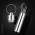 Ninelimi 12 Set Pieces Portable Stainless Steel Pocket Reusable Metal Toothpicks with Holder for Outdoor Picnic Camping