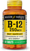 MASON NATURAL Vitamin B12 250 mcg with Calcium, 100 Tablets, Supports Nerve Function