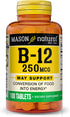 MASON NATURAL Vitamin B12 250 mcg with Calcium, 100 Tablets, Supports Nerve Function
