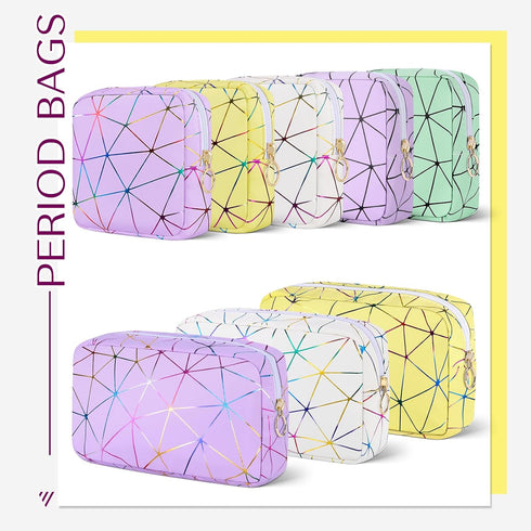 Likesing Period Bag for Tampon, Leather Sanitary Napkin Storage Bag for Girls Womens, Portable Sanitary Napkin Period