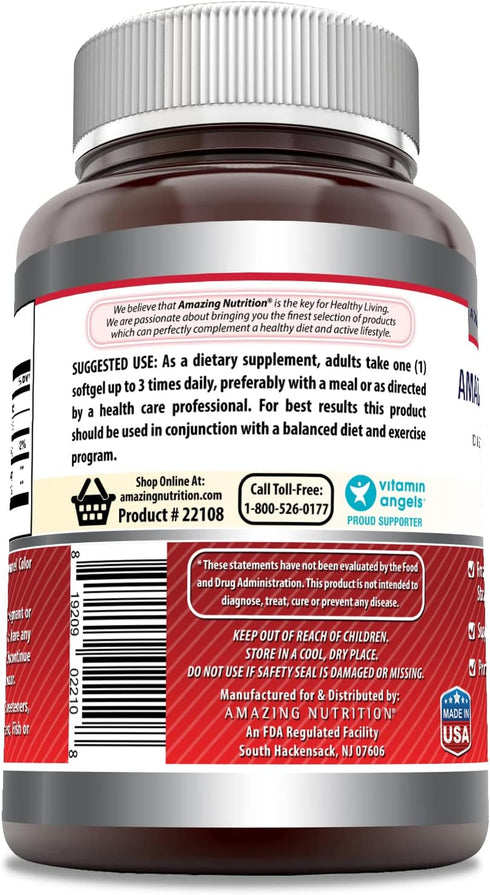Amazing Formulas CLA | Conjugated Linoleic Acid Supplement | 1250 Mg Softgels | Non-GMO, Gluten-Free, Made in USA (240