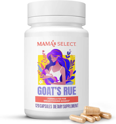 Mama's Select Organic Goats Rue Capsules for Breast Milk Production Non-GMO, Vegan,
