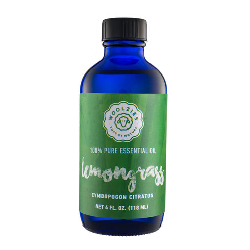 Woolzies 100% Pure & Natural Lemongrass Essential Oil - Therapeutic Grade Aromatherapy, 4 Fl Oz