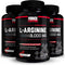 Force Factor L-Arginine 3-Pack - Nitric Oxide Supplement with BioPerine for Muscle, Blood Flow, Circulation