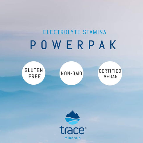 Trace Minerals Power Pak Electrolyte Powder Packets, 30 Packets, Acai Berry, 1200 mg Vitamin C, Zinc, Magnesium