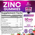 Zinc Gummies for Adults 50 mg - High Absorption Immune Health Support Gummy & Antioxidant Chewable Supplement, Zinc Vitamin for Men and Women, Vegan and Gluten Free, Mixed Berry Flavor - 120 Count