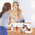 LETURE Makeup Vanity Organizer Box, Desk Organizer for Cosmetic Storage - Bathroom Counter Makeup for Eyeshadows,