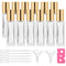 wifreo 12Pcs 10ml Glass Roll On Bottle for Essential Oils, Eco-friendly Refillable Clear Perfume Sample Bottles