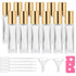 wifreo 12Pcs 10ml Glass Roll On Bottle for Essential Oils, Eco-friendly Refillable Clear Perfume Sample Bottles