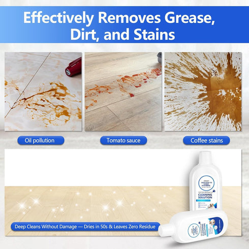 ZORAST Floor Cleaning Solution, Pet-Friendly Deep Deodorizer, Compatible with Tineco and Robot Vacuum Mops, Deep Cleans