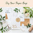 GSSUSA White Paper Bags, 5.25x3.75x8, 20 Pcs, Small Gift Bags with Handles for Shopping, Craft, Grocery