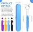 4 Pcs Stainless Steel Tongue Scraper Cleaner for Adults and Kids, Reduce Bad Breath with Travel Cases (Purple, Orange,