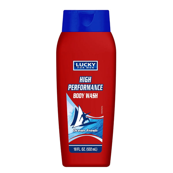 Lucky Super Soft Men's Body Wash, 18 Fluid Ounce High Performance