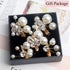 Small Sparkly Pearl Rhinestone Hair Clips - Set of 5 PCS Butterfly Hair Accessories for Women Girls in Wedding Prom