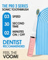 Voom Sonic Pro 3 Rechargeable Electric Toothbrush, Soft Dupont Nylon Bristle, Dentist Recommended, Pink