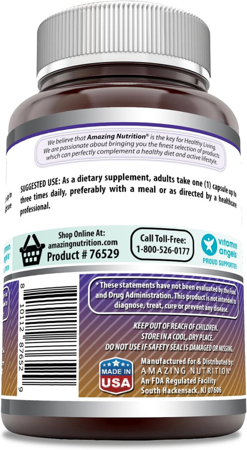 Amazing Formulas L-Arginine Supplement - 500 Mg Per Serving, Non-GMO, Gluten Free Capsules (120 Count)