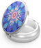 Portable Pill Box, 3 Compartment Medicine Case, Decorative Metal Organizer for Pocket or Purse, Unique Gift, Mandala