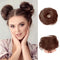 Messy Bun Hair Pieces, Human Hair with Elastic Band, Fluffy Chignon Ponytail Hair Extension for Women, 1Pack Straight