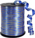 TONIFUL Blue Curling Ribbon, Gold Rimmed, 250 Yards for DIY Decor, Gift Wrapping, Christmas, Birthday Supplies